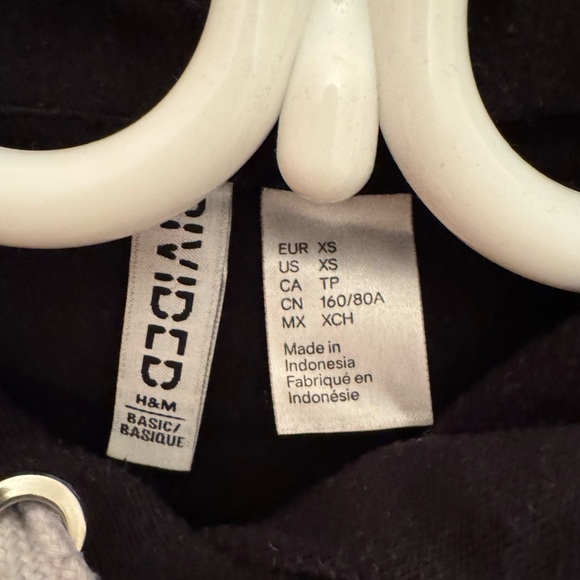 H&M Black Hoodie with White Accents - Picture 3 of 3